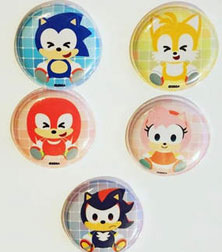 Emoji Style Mini Round Pin Button Set