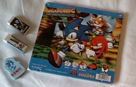 Tombo Colored Pencils Sonic R & Erasers