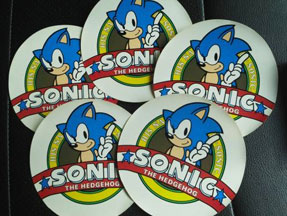 His Name is Sonic Round Stickers