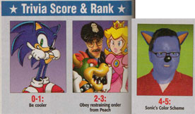 Game Informer Trivia Score card