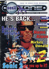 Sega Club Australia Magazine Sonic 2 Cover