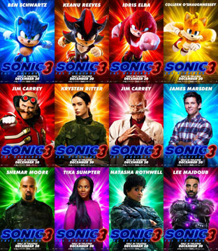 Character Posters Sonic Movie 3