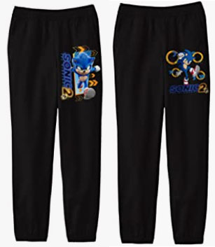 2 Pairs Movie 2 Theme Black Sweat Pants
