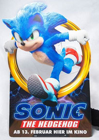 German Movie Cardboard Stand Sonic