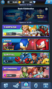 Sega Heroes Phone Game Movie Tie-In
