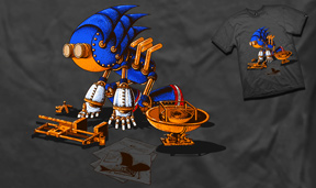 DaVinci Metal Sonic tee design