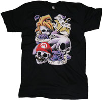 Parody Bones Skulls Gamer Tee