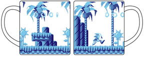 Gray pixel mug cospa art
