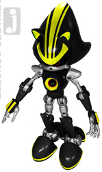 Yellow Black Metal Sonic Repaint