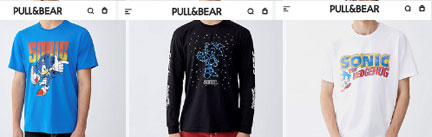 Pull & Bear 3 Spain Sonic Tees