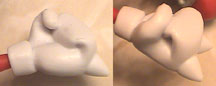 3 inch detail Knuckles Fists