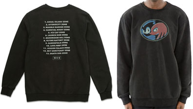 Sonic & Knuckles Gray Mens Sweat Shirt