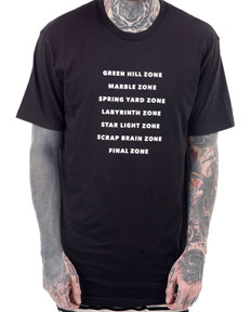 Black Sonic 1 Zones Tee