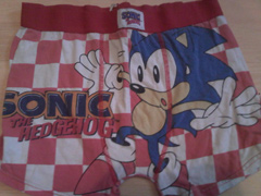 Big check tilting Sonic lg. graphic underwear mens