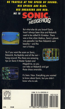 Stay Sonic Book Cover Back Scan