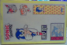 Sonic Shoe Box Bottom Items