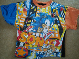 City Orange Sonic Tails Tee All-over design