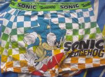 Green checkered classic Sonic boxer shorts