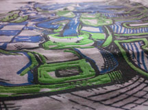 Green puffy shirt paint detail