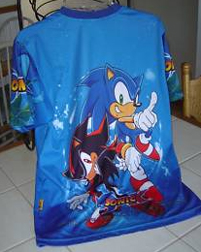 Lycra blue Sonic & Shadow sport tee