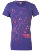 Purple with pink line art girls long tee