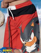Red Boys Shadow Swimming Trunks