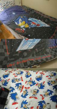 Sonic Twin Bed Set Together on Bed