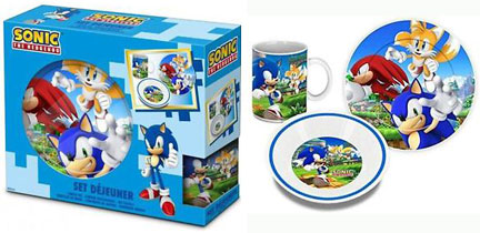 3 Piece Ceramic Plate Bowl Cup Set Sonic