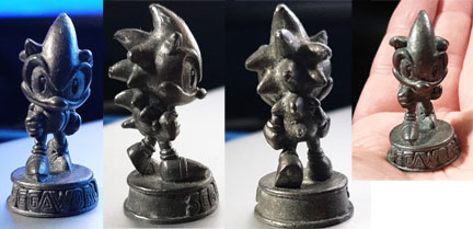Rare Segaworld London Pewter Sonic Figure