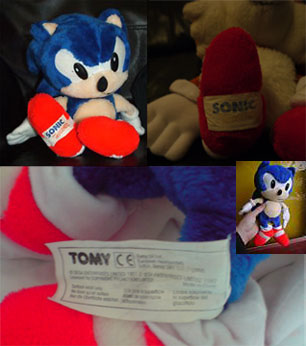 Tomy Logo Foot Bottom Sonic Small Plush