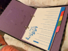 Sonic binder dividers interior