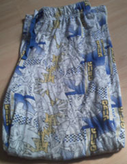 Screen Tone Mixed Sonic White Pajama Pants