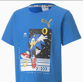 Speeds Our Game Sonic Puma Blue Shirt