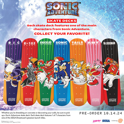 Limited Run Sonic Adventure 1 Skate Decks