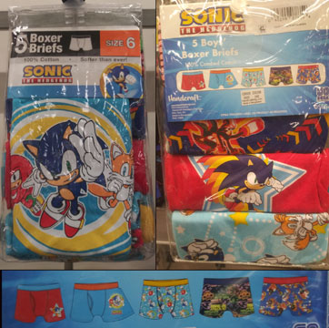 Target 5 Pack Boxer Briefs Sonic Underewear