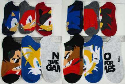 Walmart 6 Pack Sonic Socks No Show