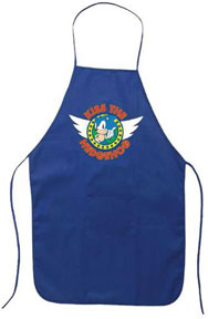 Kiss the Hedgehog Apron Blue