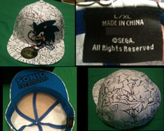 Flat Bill Line Art Sonic Cap Hat