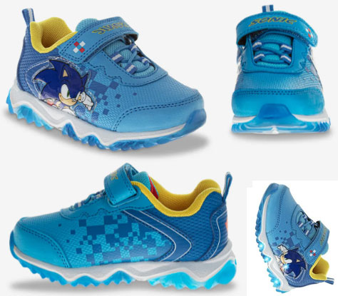 Sega Kids Blue Sonic Sneaker Shoe Lights