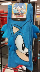 Books a Million Sonic Classic Face Crew Socks