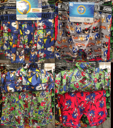 Target Sonic Underwear 4 Pack Boxer Breifs
