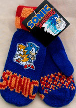 Sonic Name Blue Children's Mittens