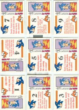 First 9 trading cards backs