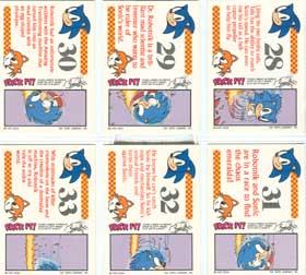 Cards 28 thru 33 backs, end of flip animation