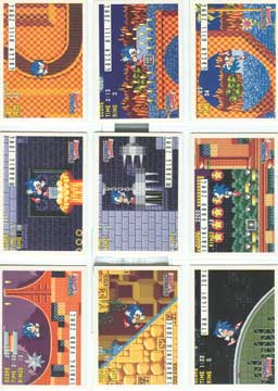 9 screenshot & stock art mixed trading cards