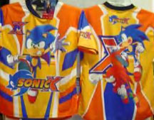 Orange Sonic X & Knuckles Lycra Bike Shirt