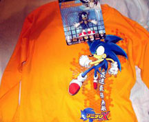 Orange Honeycomb Japanese Writing Sonic X Kid Shirt