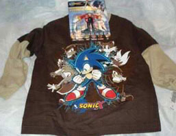 Double Sleeve brown group shot shirt w/toy