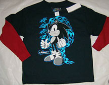 Flames Kanji Sonic X Big Head Long Sleeve