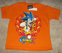 Flame Circle Rocket Shoe Sonic Kiddy Tee